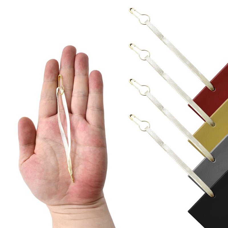 Renashed 4.5" 500Pcs Hang Tag Fasteners Silks and Satin Strings Safety Pin and Barb Easy and Fast to Attach (Beige) - Image 4